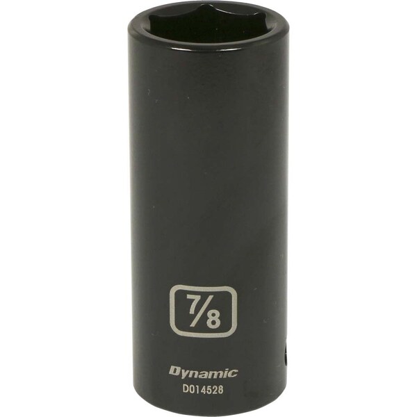 1/2" Drive Deep Socket, Black Phosphate, Tools 1/2" Drive 6 Point SAE, 7/8" Deep Length